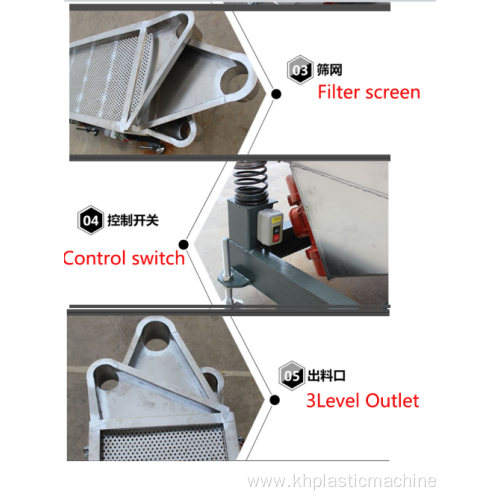 Plastic Granules Separateor Stainless Steel Vibrating Screen